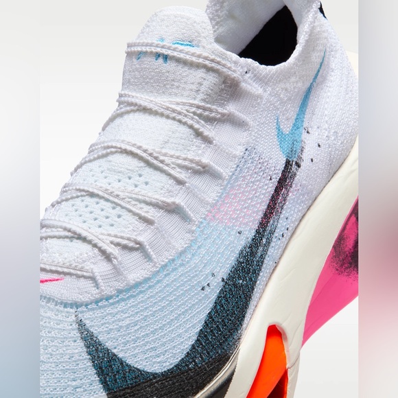 Nike Alphafly 3 Men's Road Racing Shoes Size 9 (M) / 10.5 (W) Pink/Blue/White - Picture 3 of 16